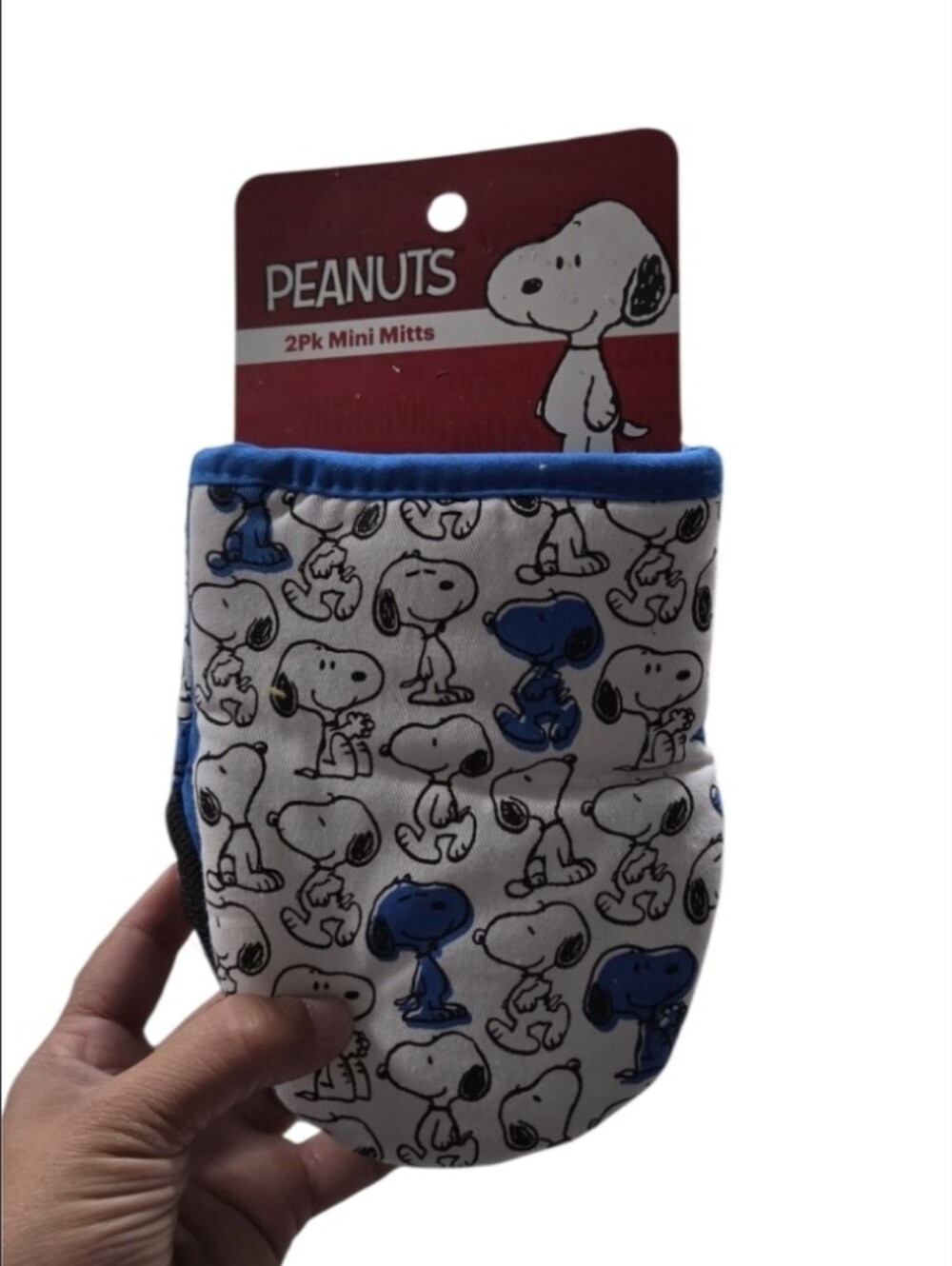 Peanuts White & Blue Snoopy Mini Mitts - 2 Pack